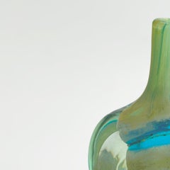 Jarrón piruleta "Arena y mar" de Mdina Glass, Malta, c. 1970