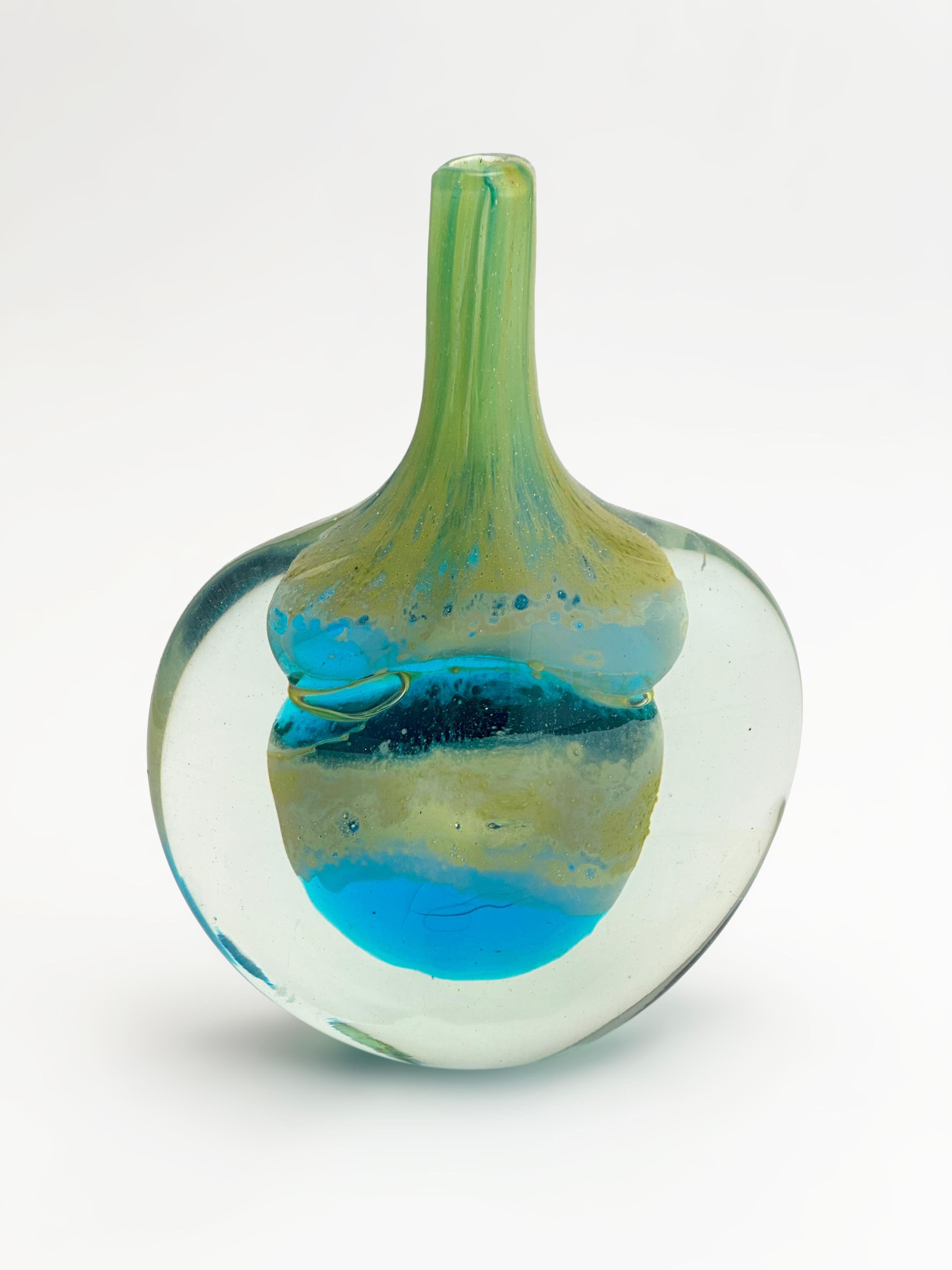 Mdina Glass 'Sand and Sea' Lollipop Vase, Malta, c. 1970s For Sale 2