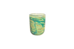 Four Vintage Mdina Art Glass Vessels, Malta, 1960s — Green and Marblized