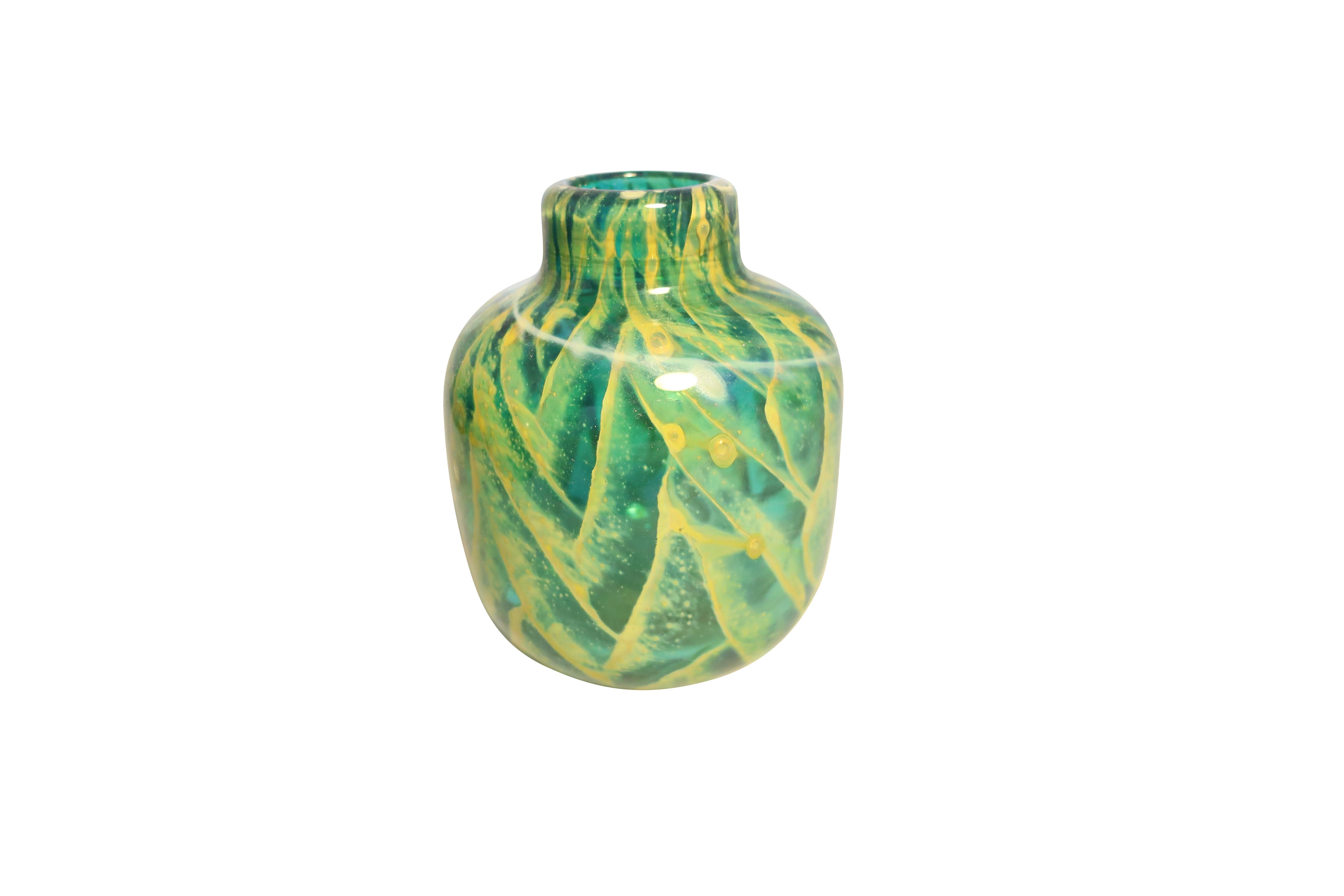 Maltese Mdina Glass Vases and Bowl from Malta, circa 1960 For Sale