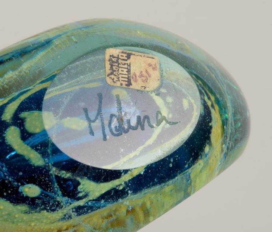 Mdina, Malte. Vase unique en verre d'art. Environ 1970 en vente 1