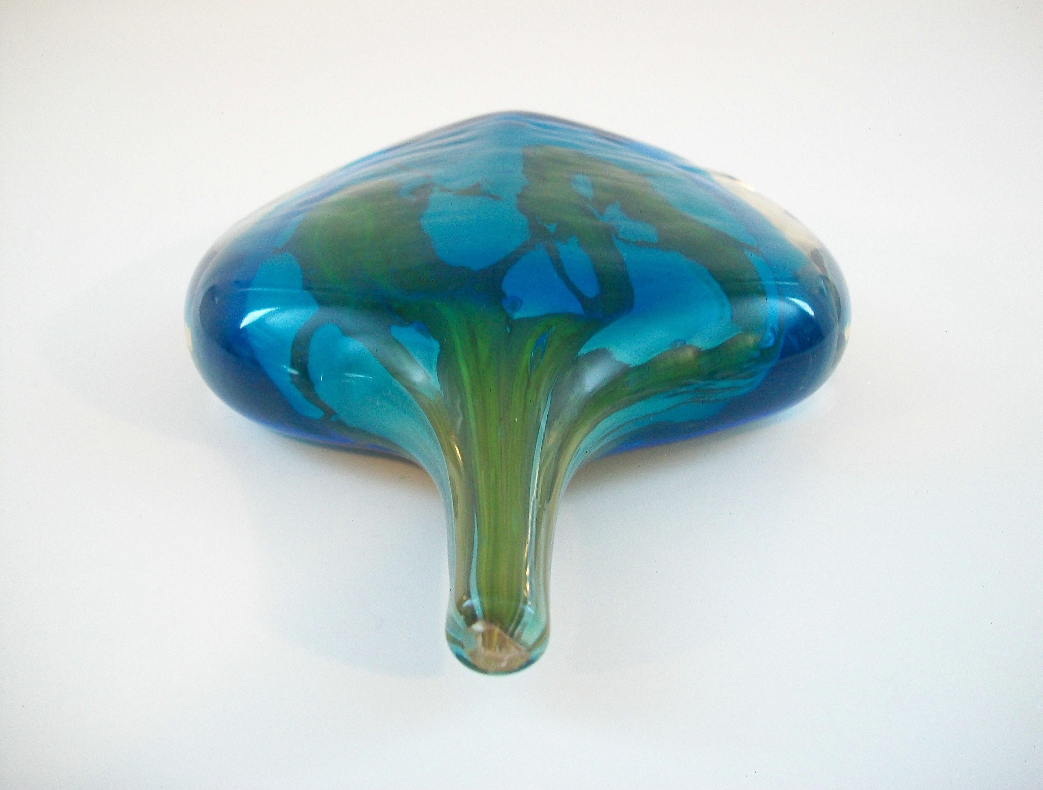 20th Century MDINA - MICHAEL HARRIS - Glass Fish Vase - Unsigned - Malta - Circa 1970's For Sale