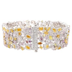 MDJ JEWELS 22,07 carati di diamanti di colore fantasia Pink Orange in oro bianco 18 carati