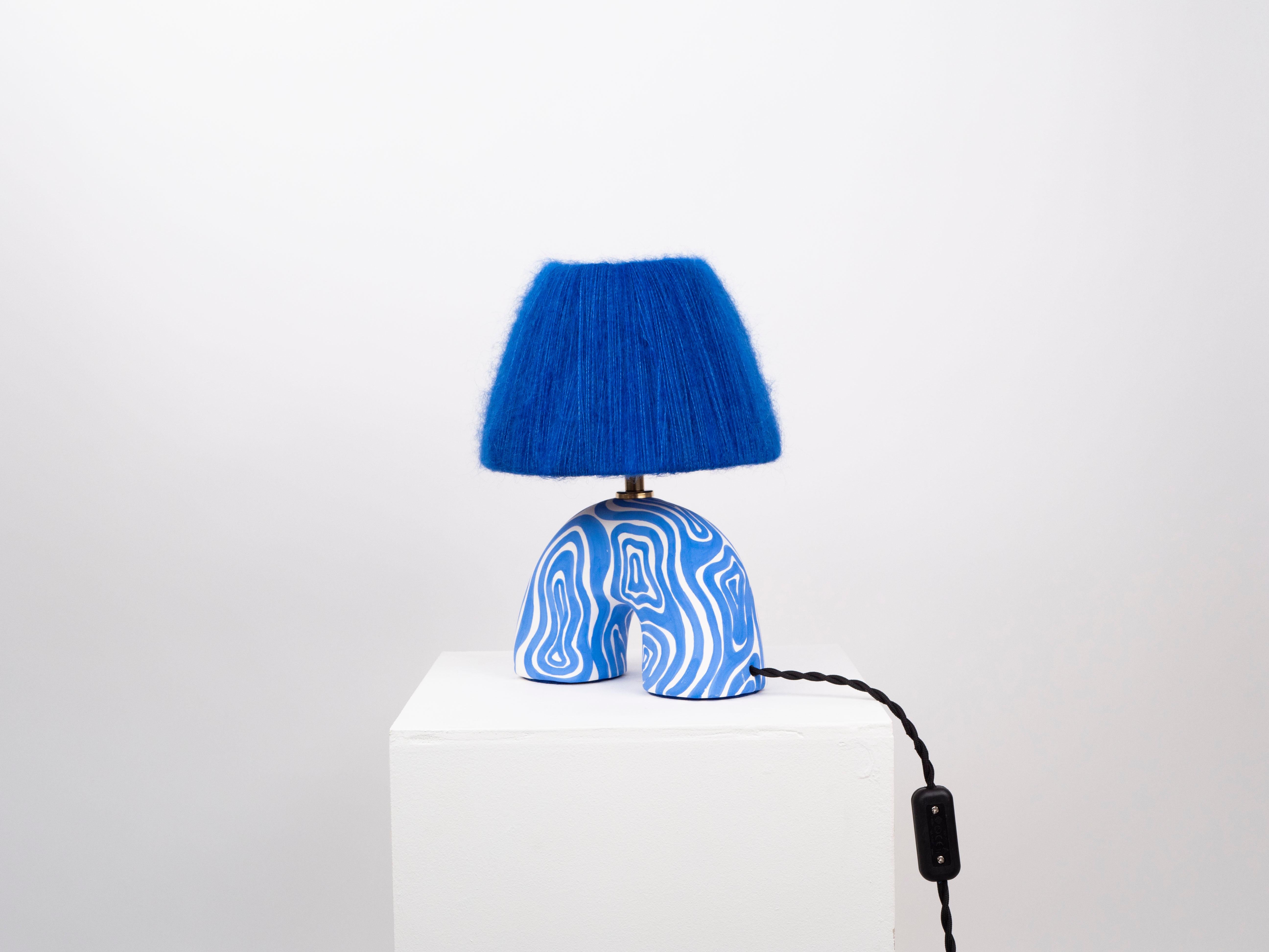 English 'Me' Table Lamp, Cobalt Wave 'Matte' For Sale