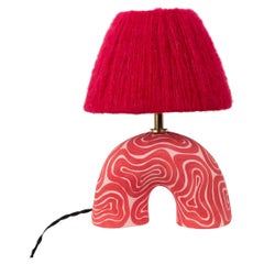 Lampada da tavolo 'Me' - Vortice rosso e rosa (opaco)