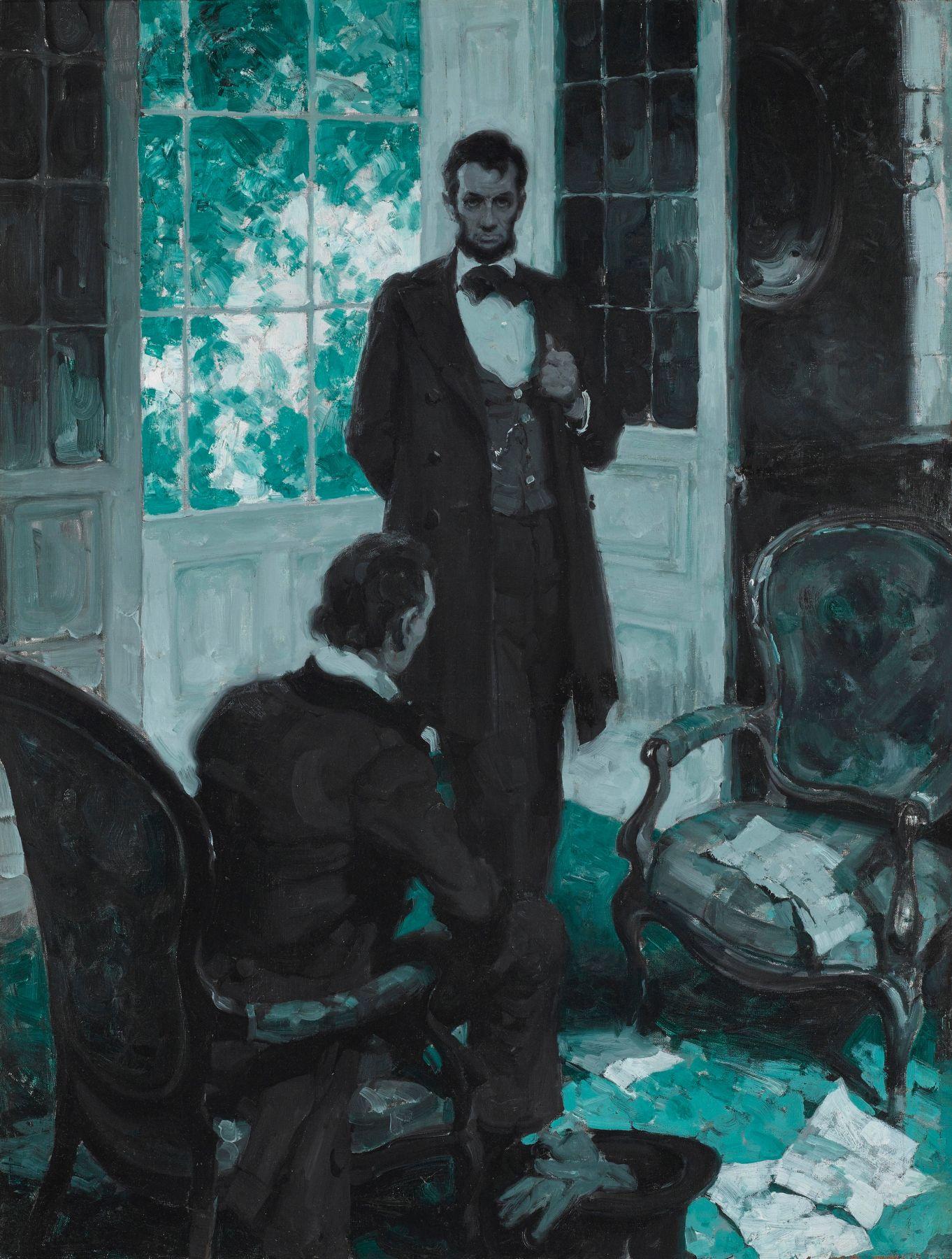 Mead Schaeffer Portrait Painting -  Portrait of Standing Lincoln 