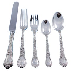 Juego de Cubiertos de Plata de Ley Meadow by Gorham para 12 Servicio de 65 piezas Cena