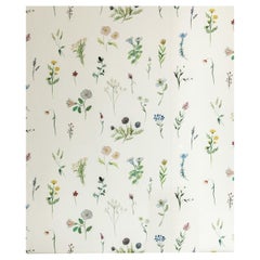 Meadow Heliotrope Gemälde Floral Airy Aquarell-Tapete