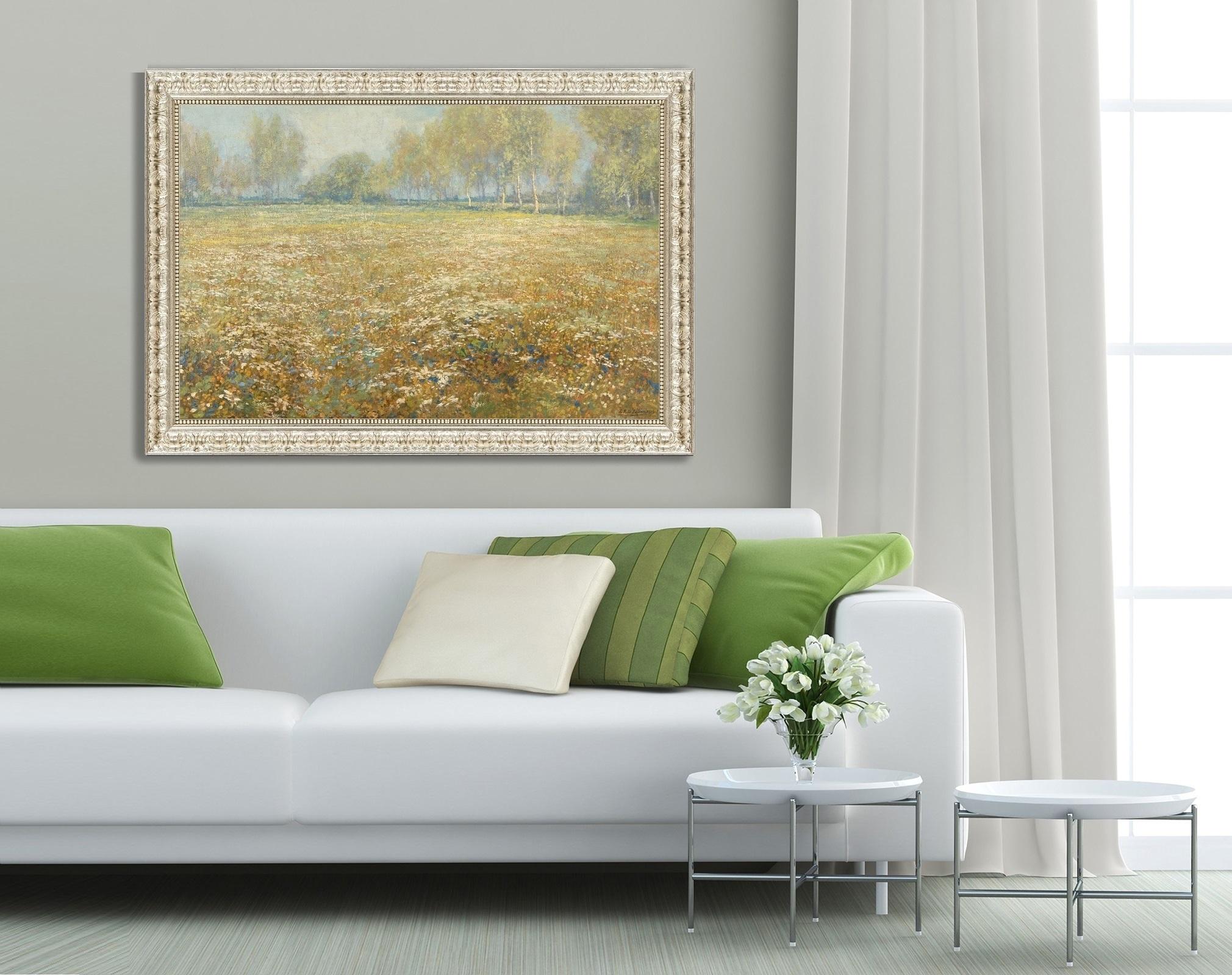 Meadow in Bloom, after Impressionist Artist Egbert Schaap, Belle Époque Era In New Condition For Sale In Fairhope, AL