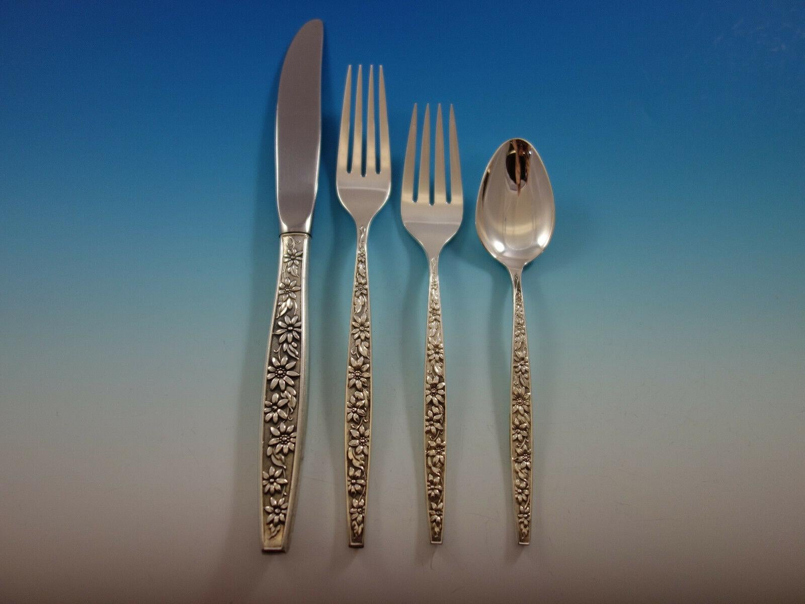 Lovely Meadow Song by Towle Sterling silver flatware set - 48 pieces. This set includes:

8 knives, 9 1/8