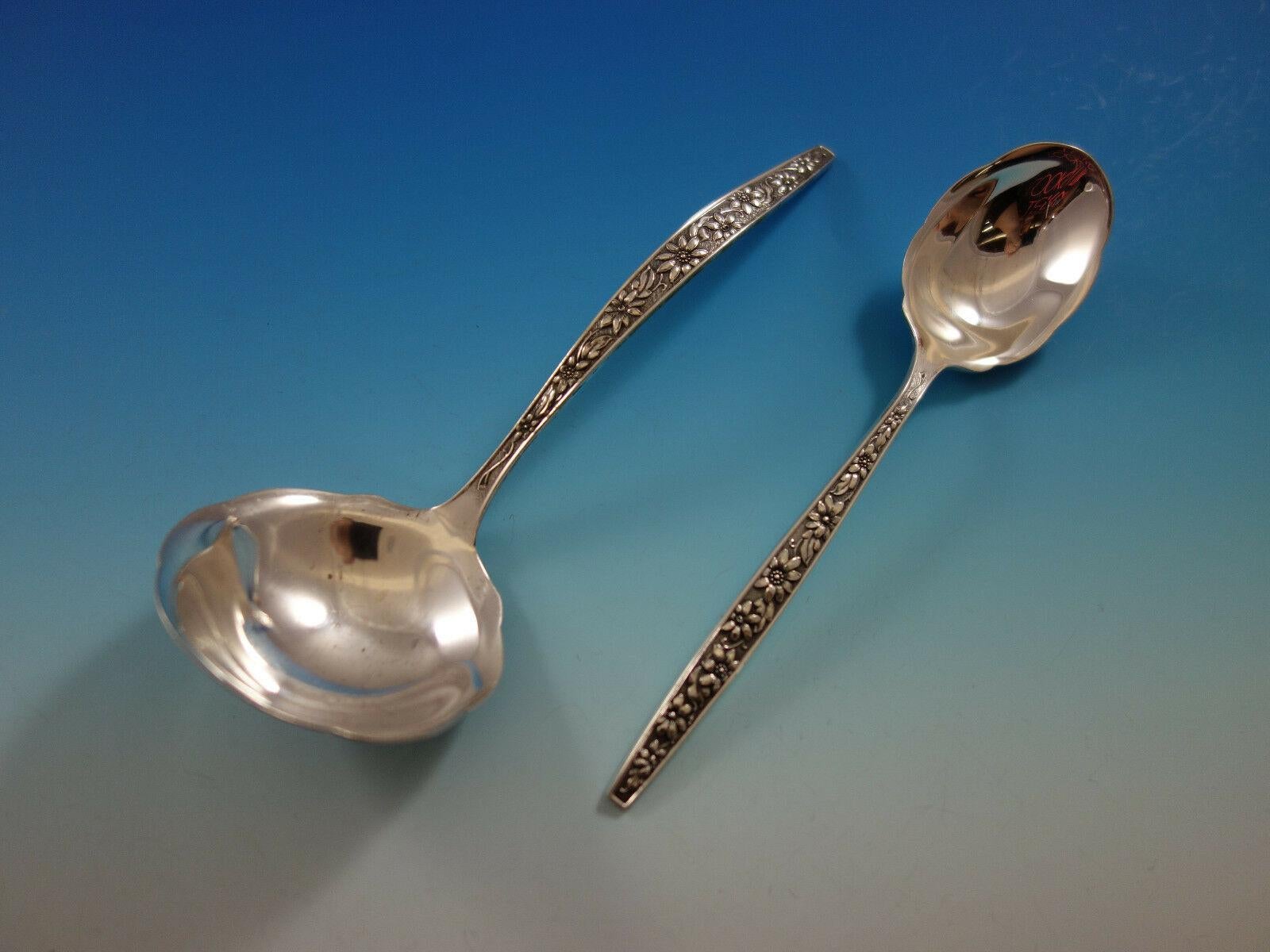 Ensemble de couverts en argent sterling 8 services 48 pièces Meadow Song par Towle en vente 1