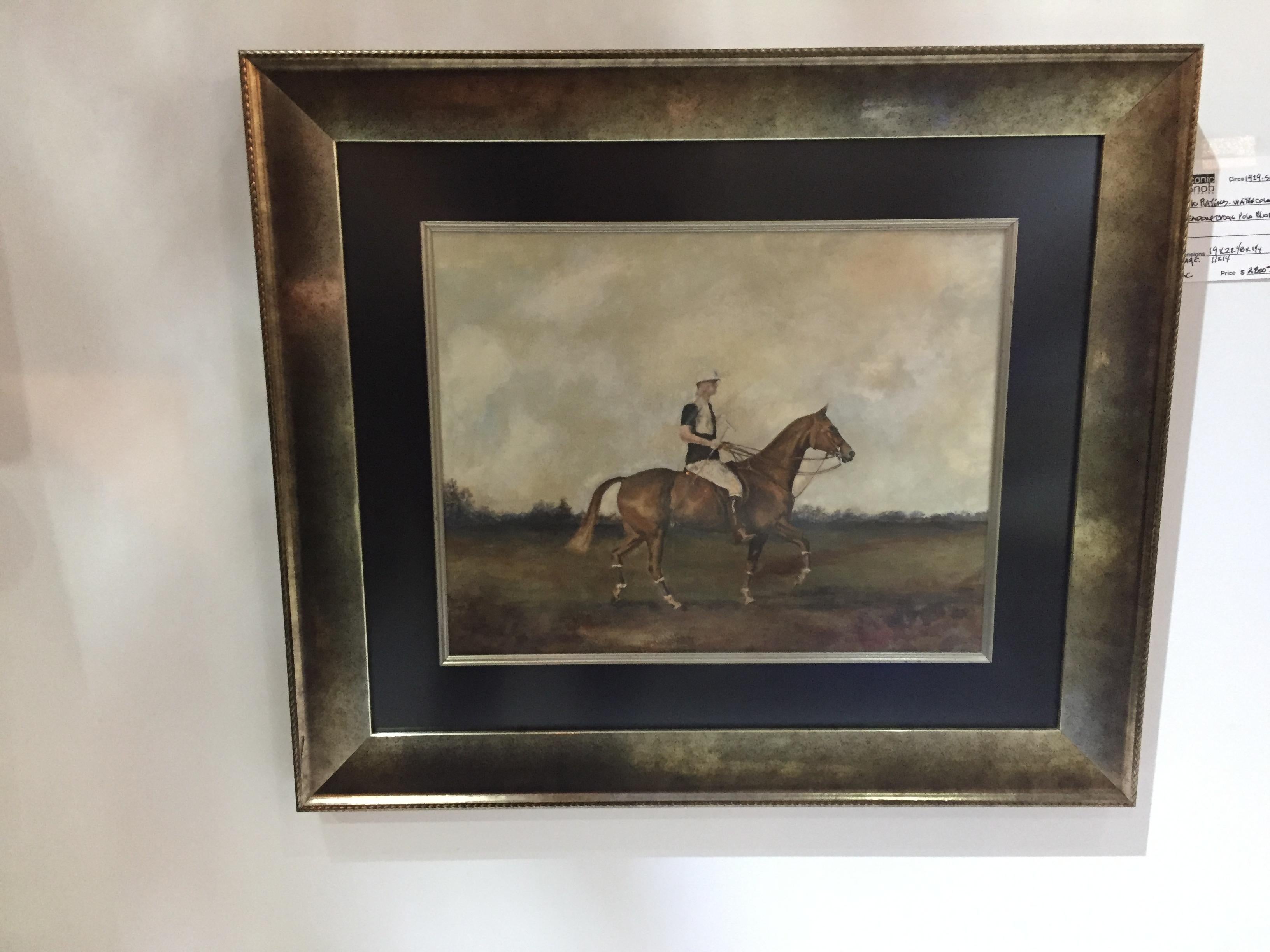 Paper Meadowbrook Polo Club Championship 1929 Painting of Winning Team 
