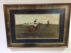 Meadowbrook Polo Club Championship 1929 Painting of Winning Team "Hurricanes"