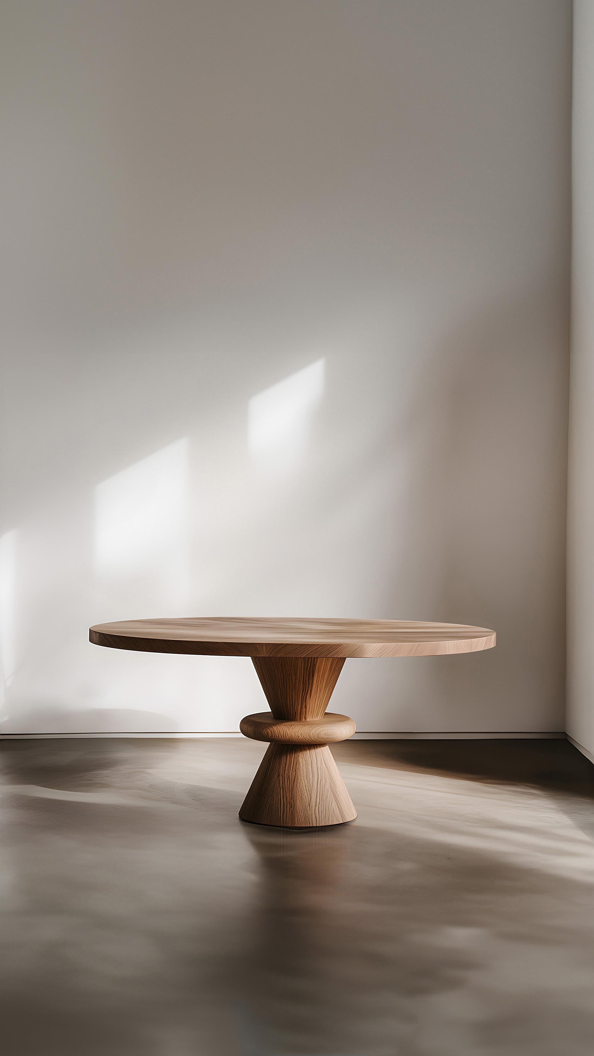 Moderne Tables de salle à manger Meals réimaginées en bois massif par Socle, NONO Design n° 36 en vente