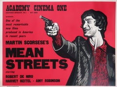 Mean Streets 1973 Academy Cinema UK Quad Film Poster, Peter Strausfeld
