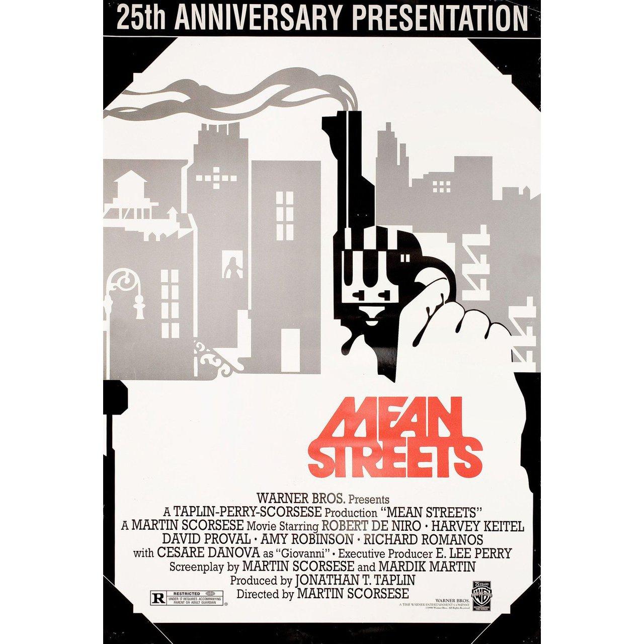 Original 1998 re-release U.S. one sheet poster for the 1973 film Mean Streets directed by Martin Scorsese with Robert De Niro / Harvey Keitel / David Proval / Amy Robinson. Very good-fine condition, rolled with edge wear and pinholes. Please note: