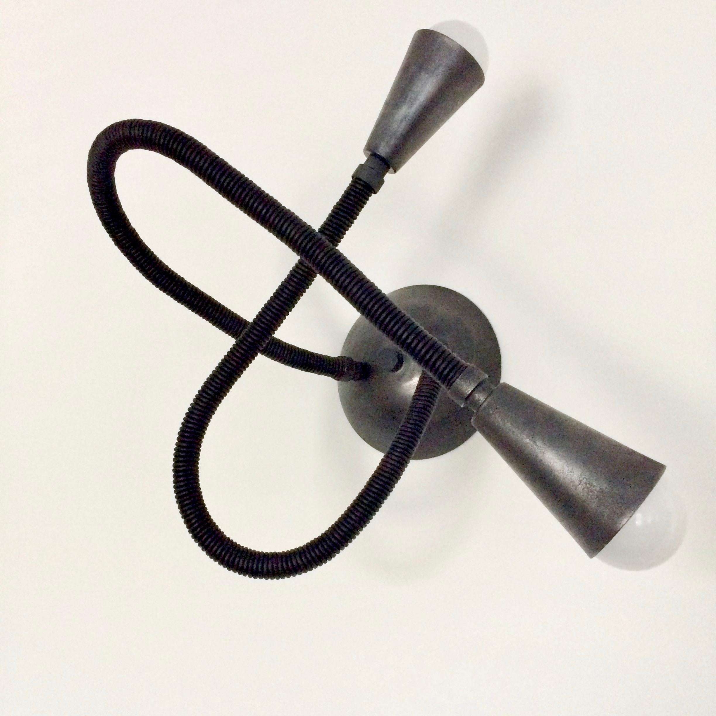 leather wrapped sconce