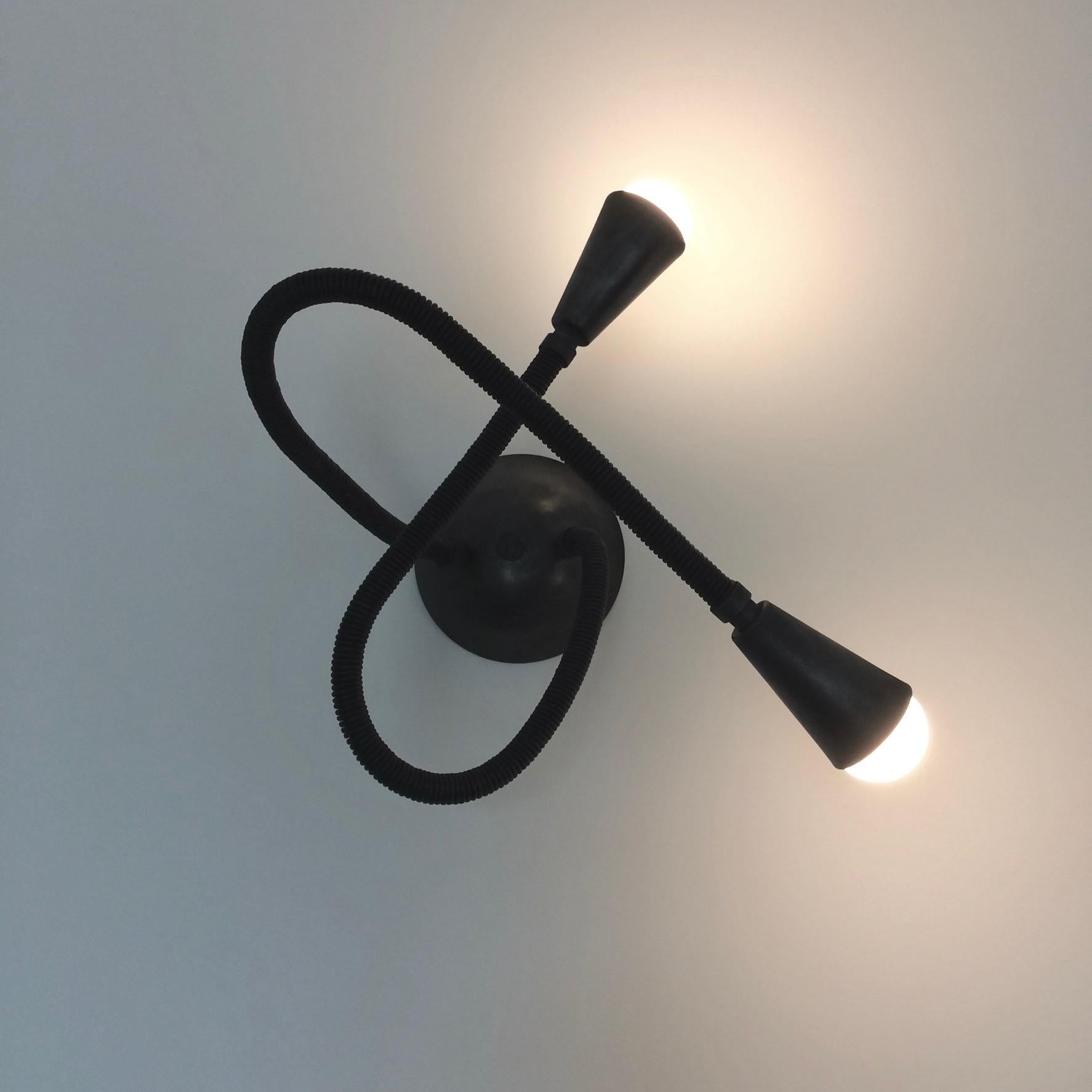 wall light with flexible arm