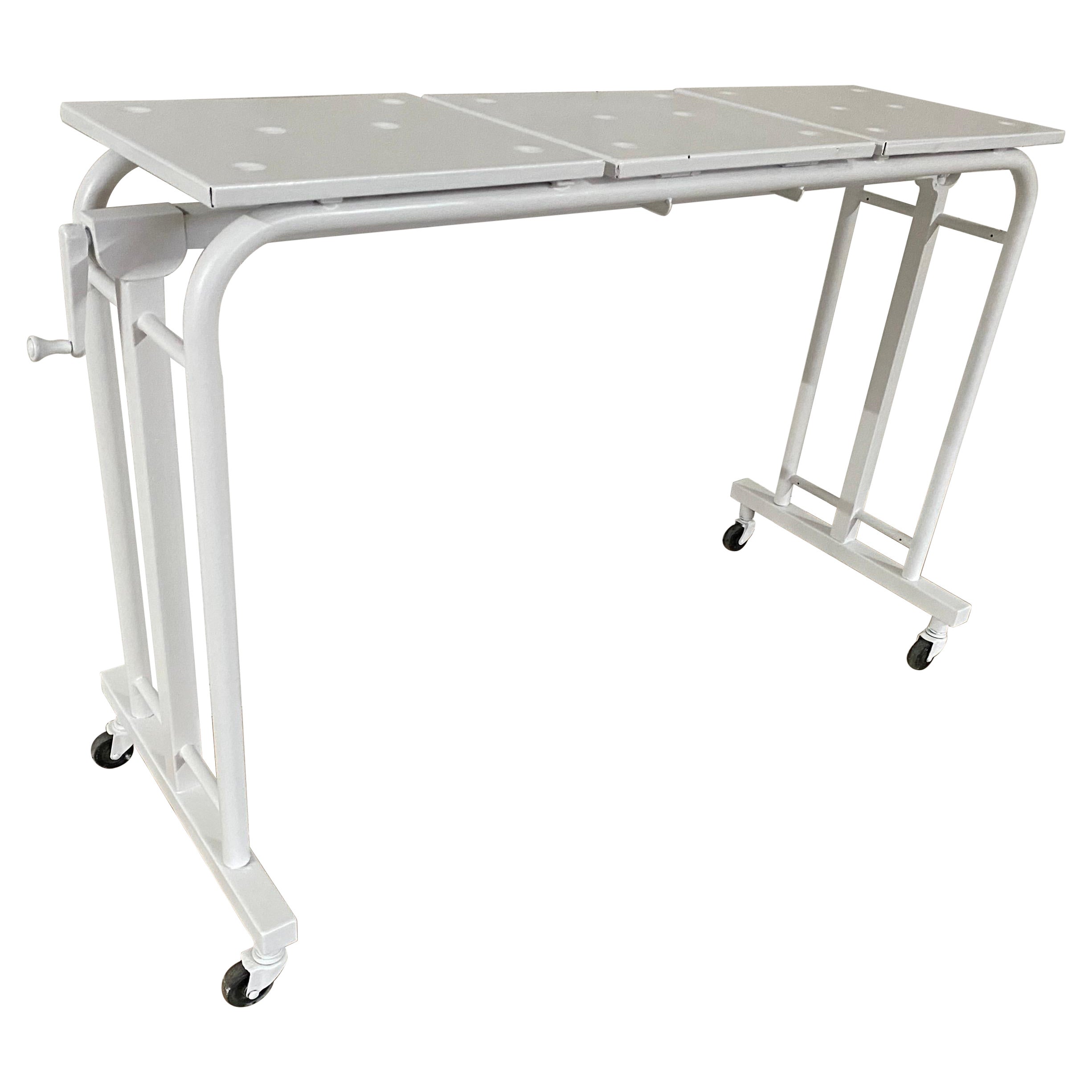 Measure 1920's Overbed Hospital Bed Bedside Table en vente