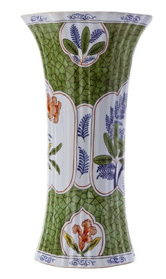 Hand Painted French Favrile Ceramic Vase for Tiffany & Co