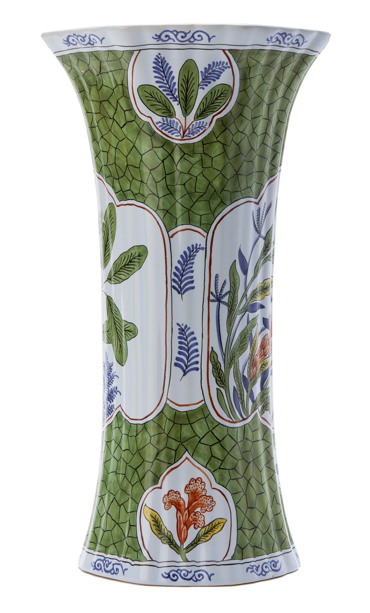 Hand-Painted Hand Painted French Favrile Ceramic Vase for Tiffany & Co For Sale