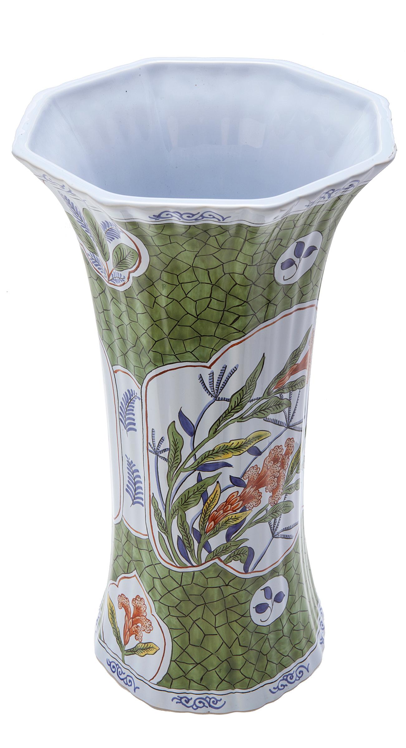 20th Century Hand Painted French Favrile Ceramic Vase for Tiffany & Co For Sale