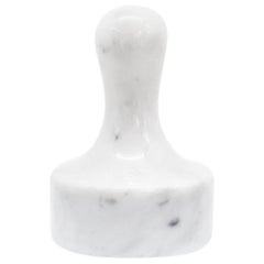 Handmade Meat Mallet in White Carrara Marble