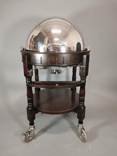 Meat Trolley-Hot Table or Rolling Table Meat Trolley in Silver