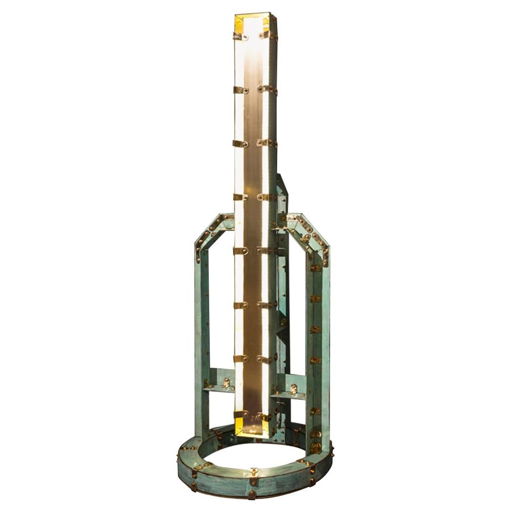 Meccanic Constructions Vertical Floor Lamp For Sale