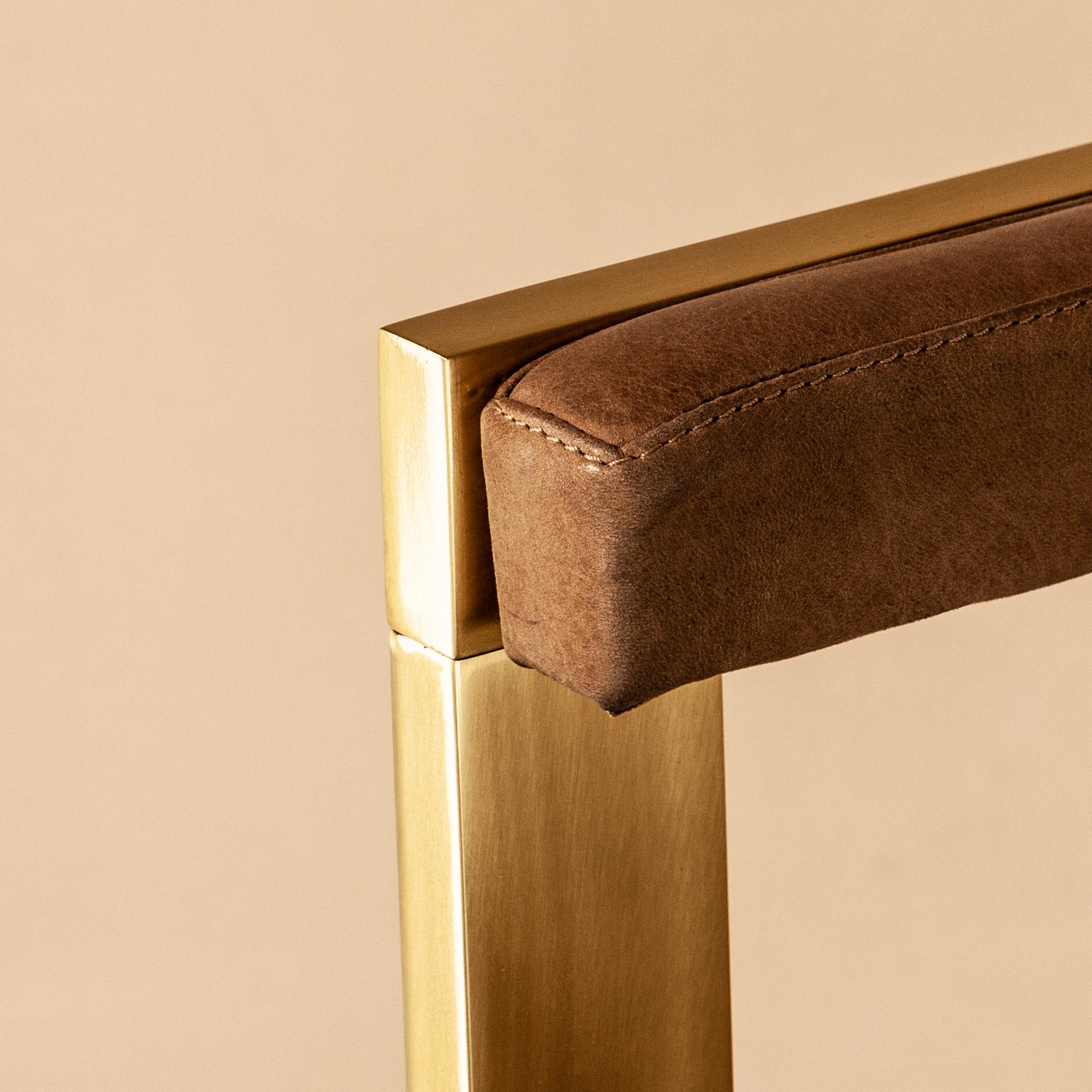 Meccano Armchair, Solid Brass Frame, Luxury Manufacturing by Selezioni Domus For Sale 10