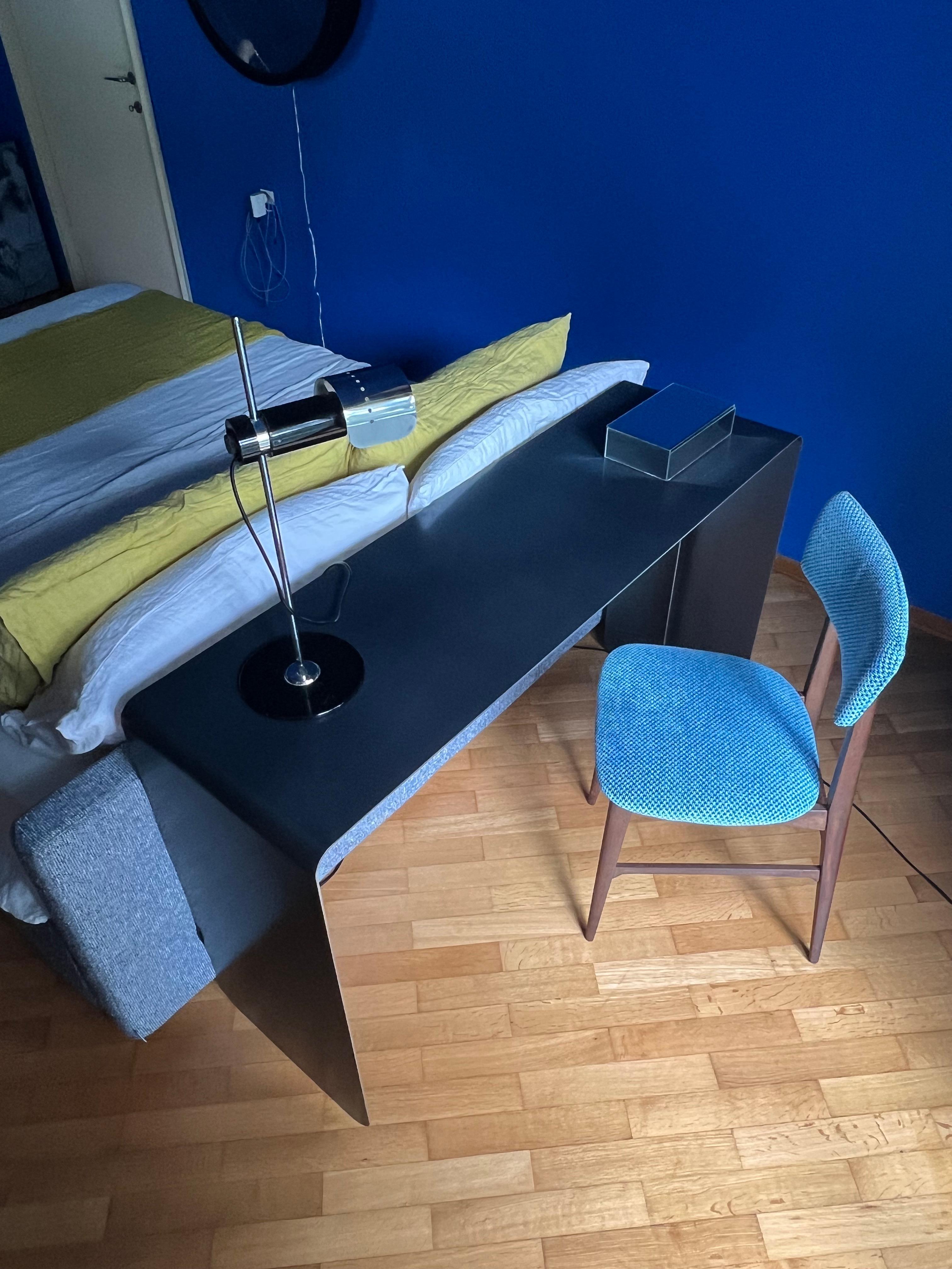 Industrial Meccano Metal Desk - Headboard, Collectible Italian Furniture, Spinzi Milano For Sale