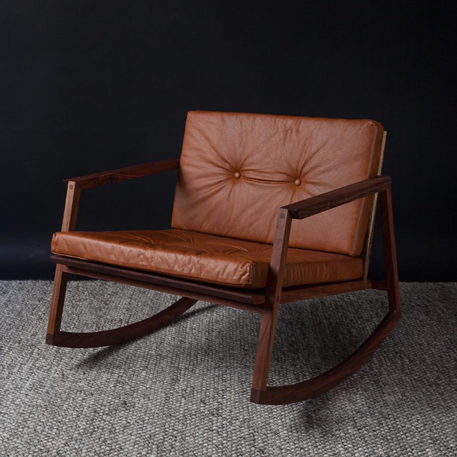 Modern Mecedora Dedo, Mexican Contemporary Rocking Chair by Emiliano Molina for Cuchara For Sale