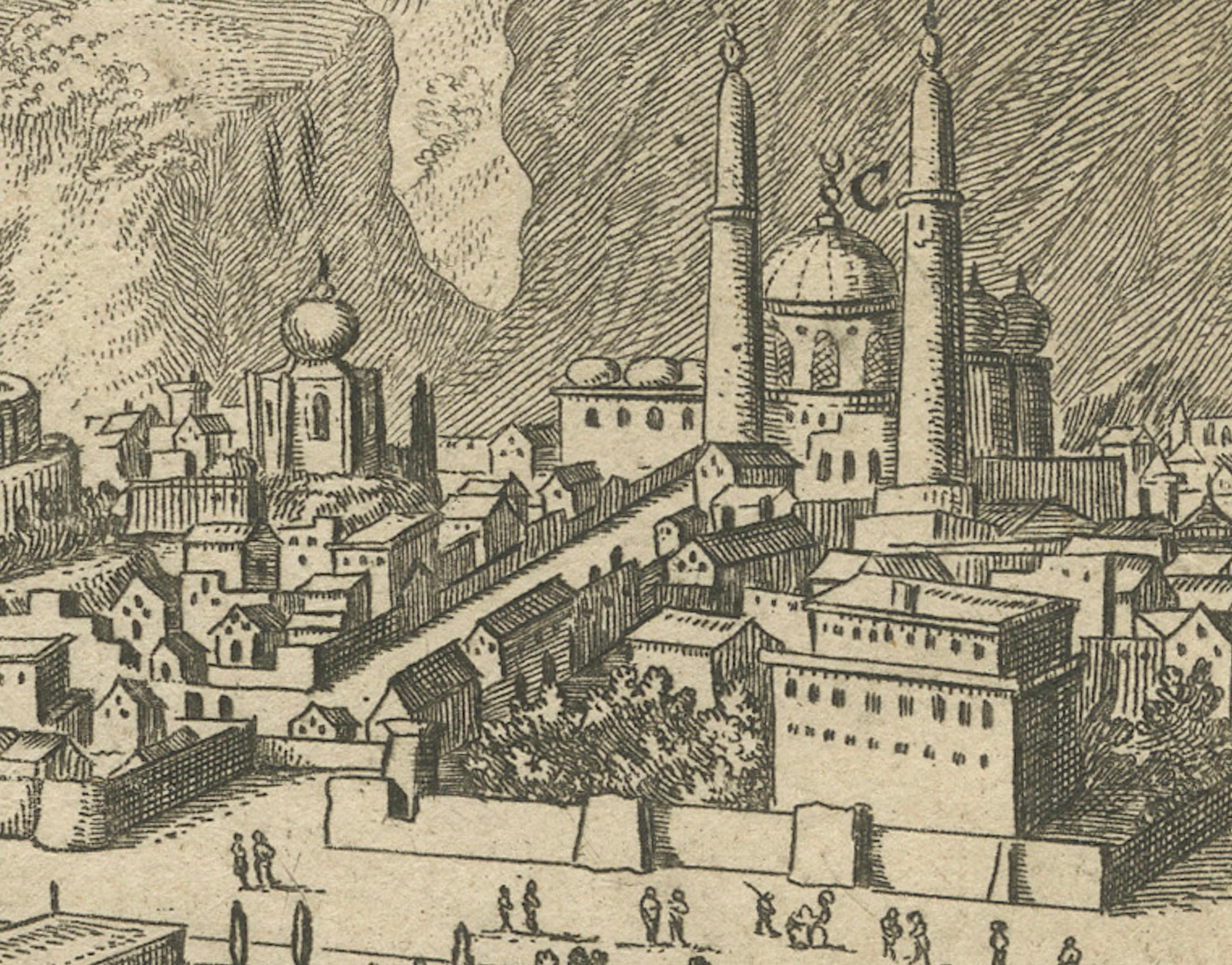 Mecha in Arabia - Kupferstich von Gaspar Bouttats nach Jan Peeters, Antwerpen, 1680 (Papier) im Angebot