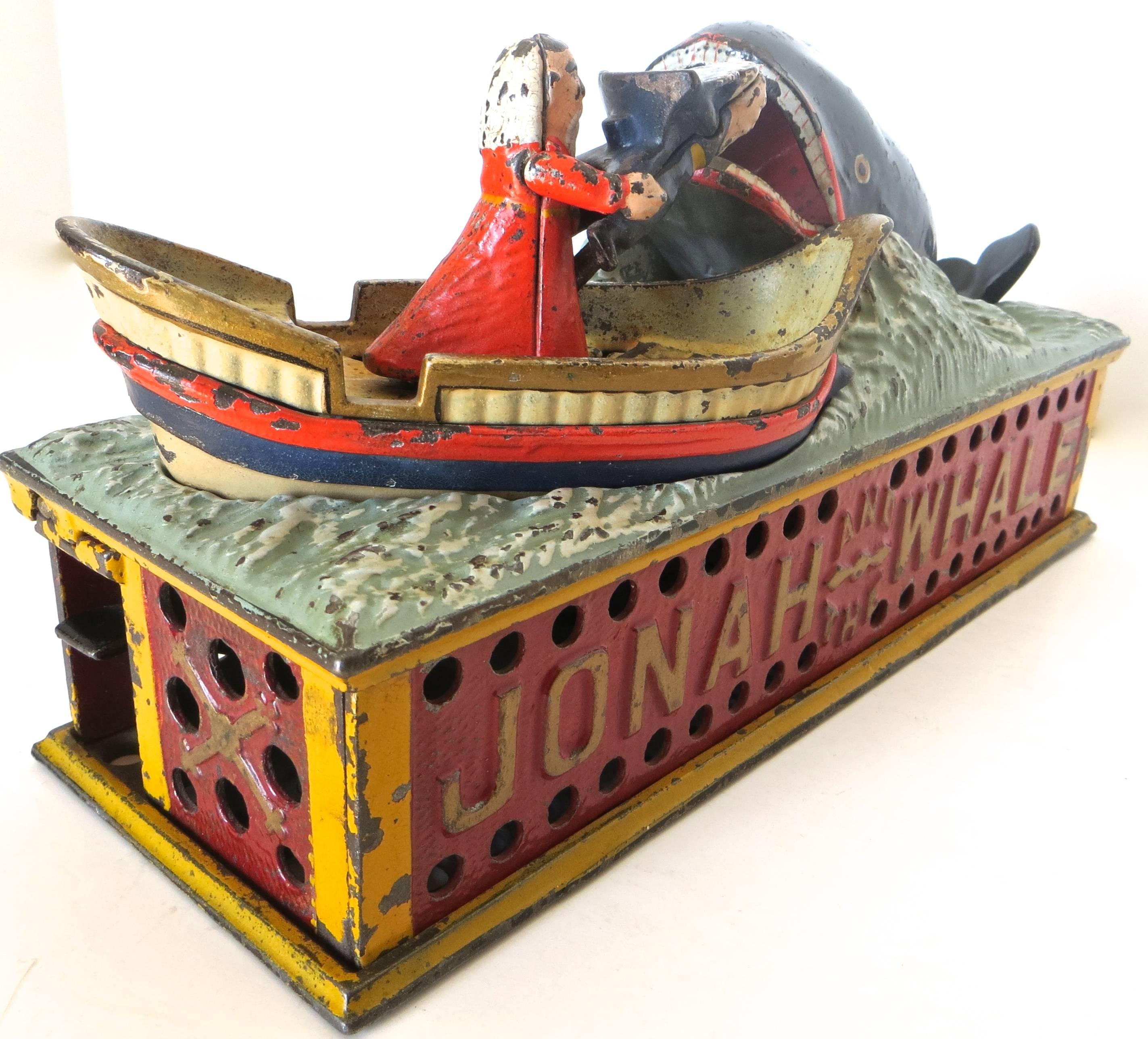 jonah and the whale cast iron bank