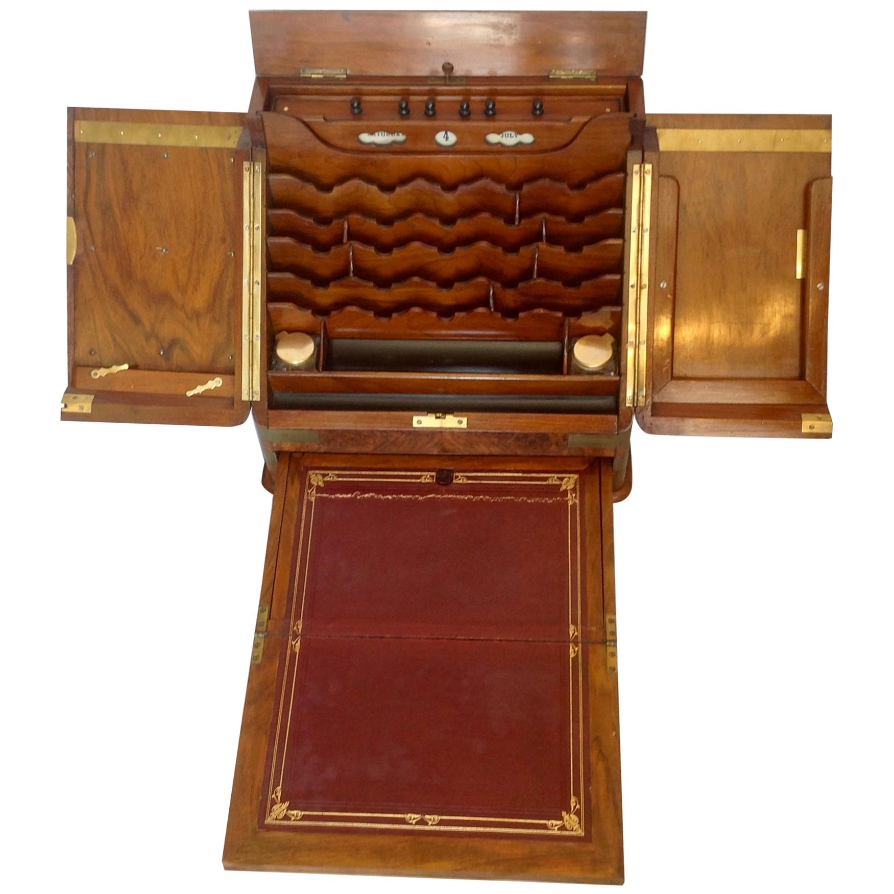 Mechanical Campaign Style Lap Desk and Letter Box