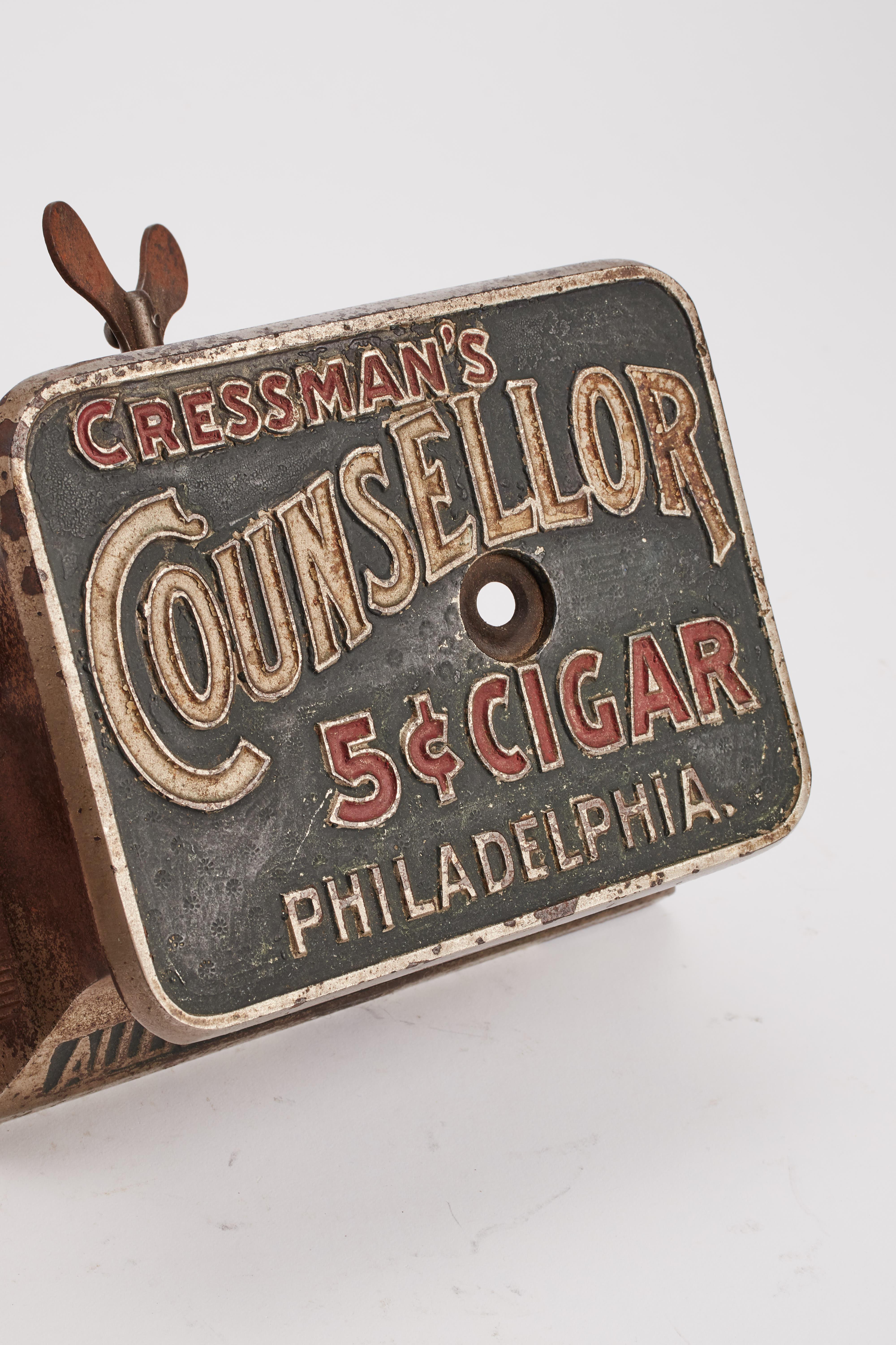 XIXe siècle Cuillère à cigares mécanique, Philadelphie, États-Unis 1890. en vente