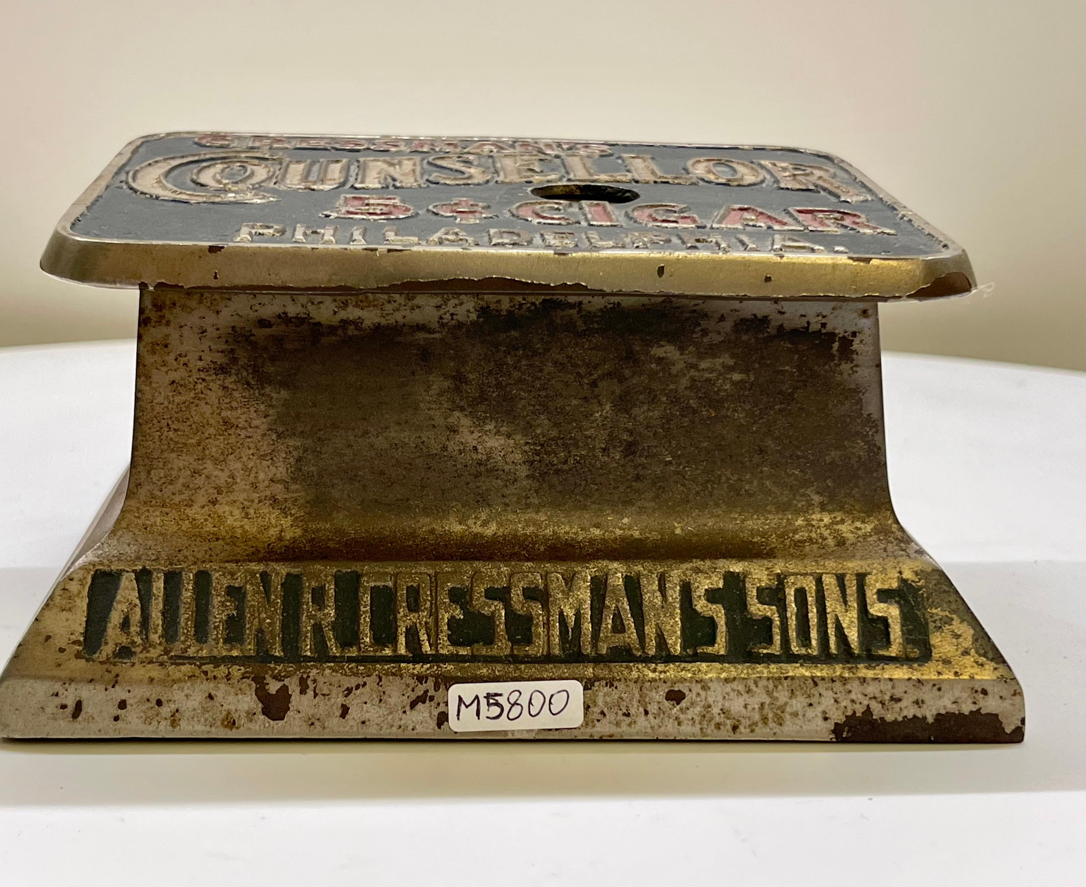 Métal Cuillère à cigares mécanique, Philadelphie, États-Unis 1890. en vente