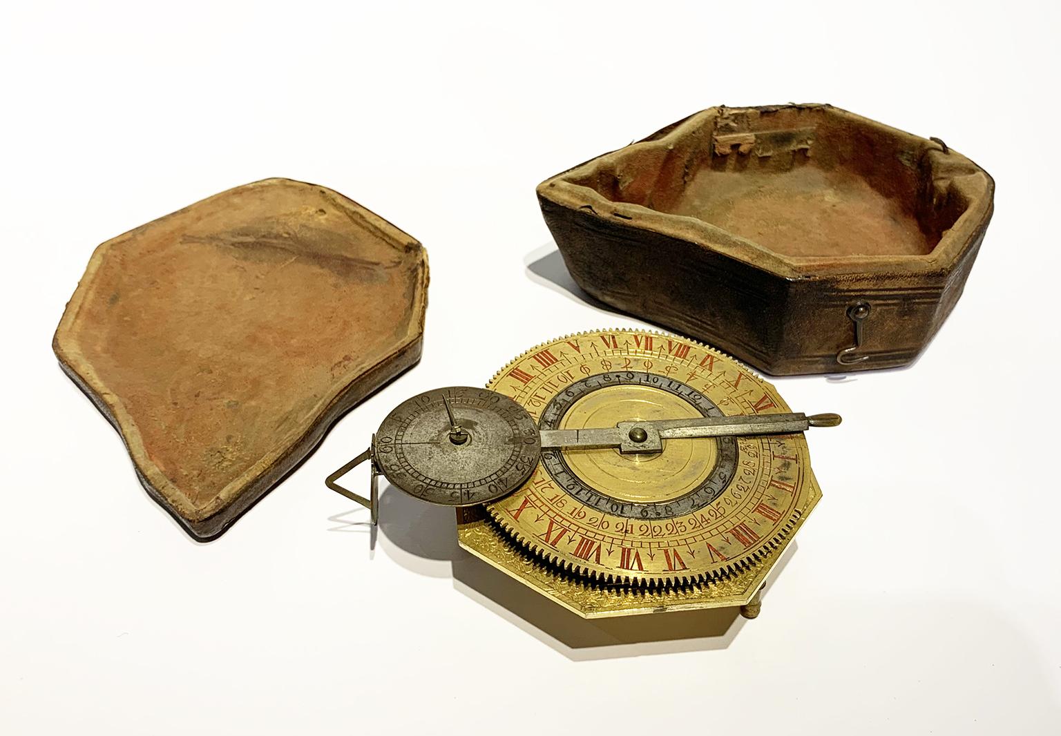 Brass Mechanical Equatorial Sundial, Johann Michael Bergauer, Ante 1745 For Sale