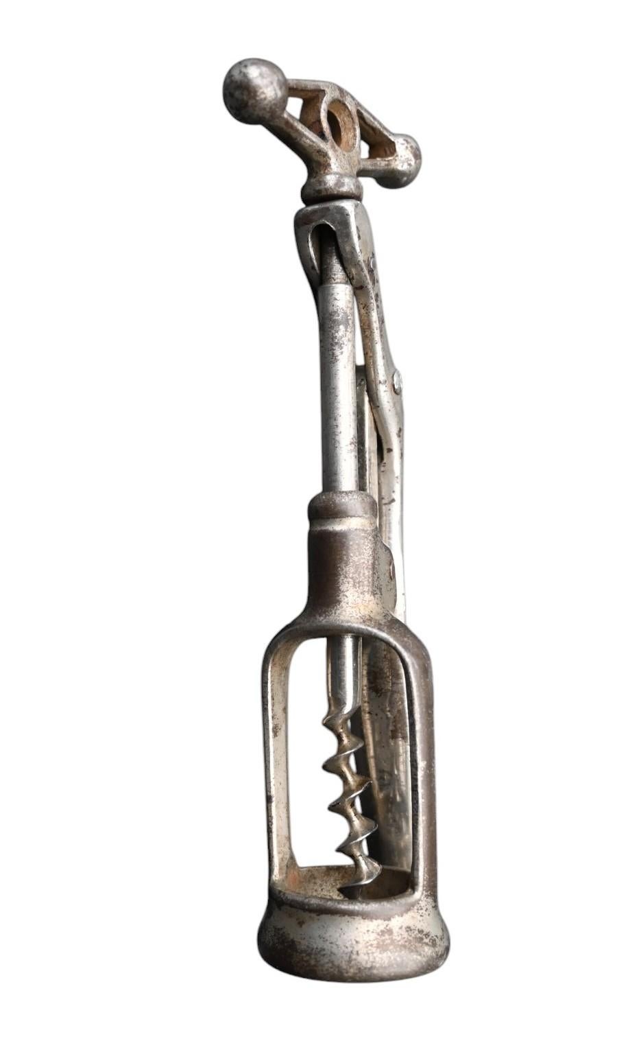 Plated Antique Mechanical french corkscrew The Presto Paris Jhp Depose For Sale