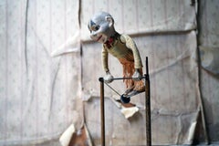 Mechanical Hand-Crank Acrobatic Clown, c.1895-1910