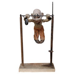 Antique Mechanical Hand-Crank Acrobatic Clown, c.1895-1910
