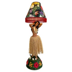 Lampadaire mécanique Hula Girl, années 1970, Hawaï