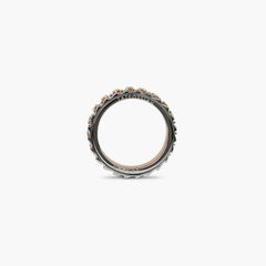 Anello meccanico a strati in argento sterling con placcatura in oro, taglia M