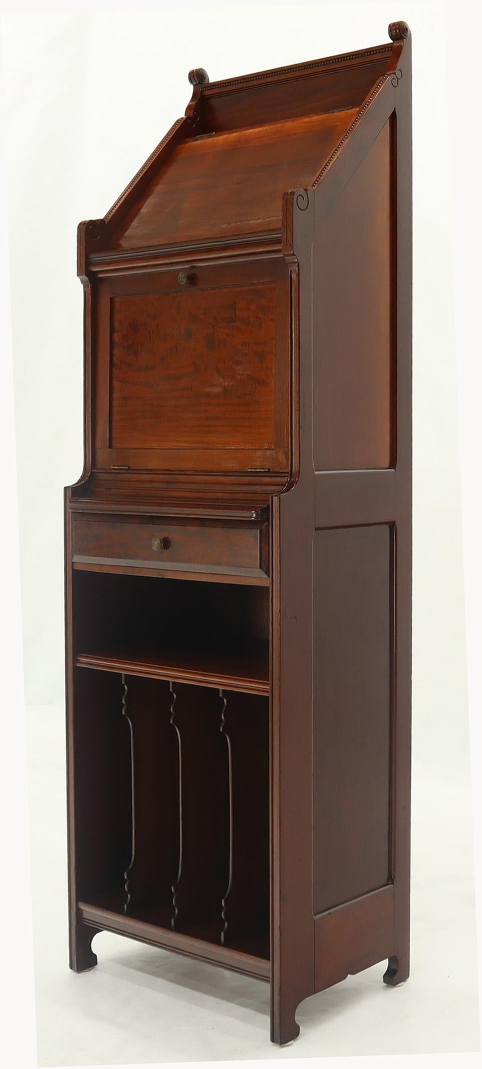 Eastlake Mechanical Music Conductor Singer Stand Podium Storage Cabinet Solid Mahogany For Sale