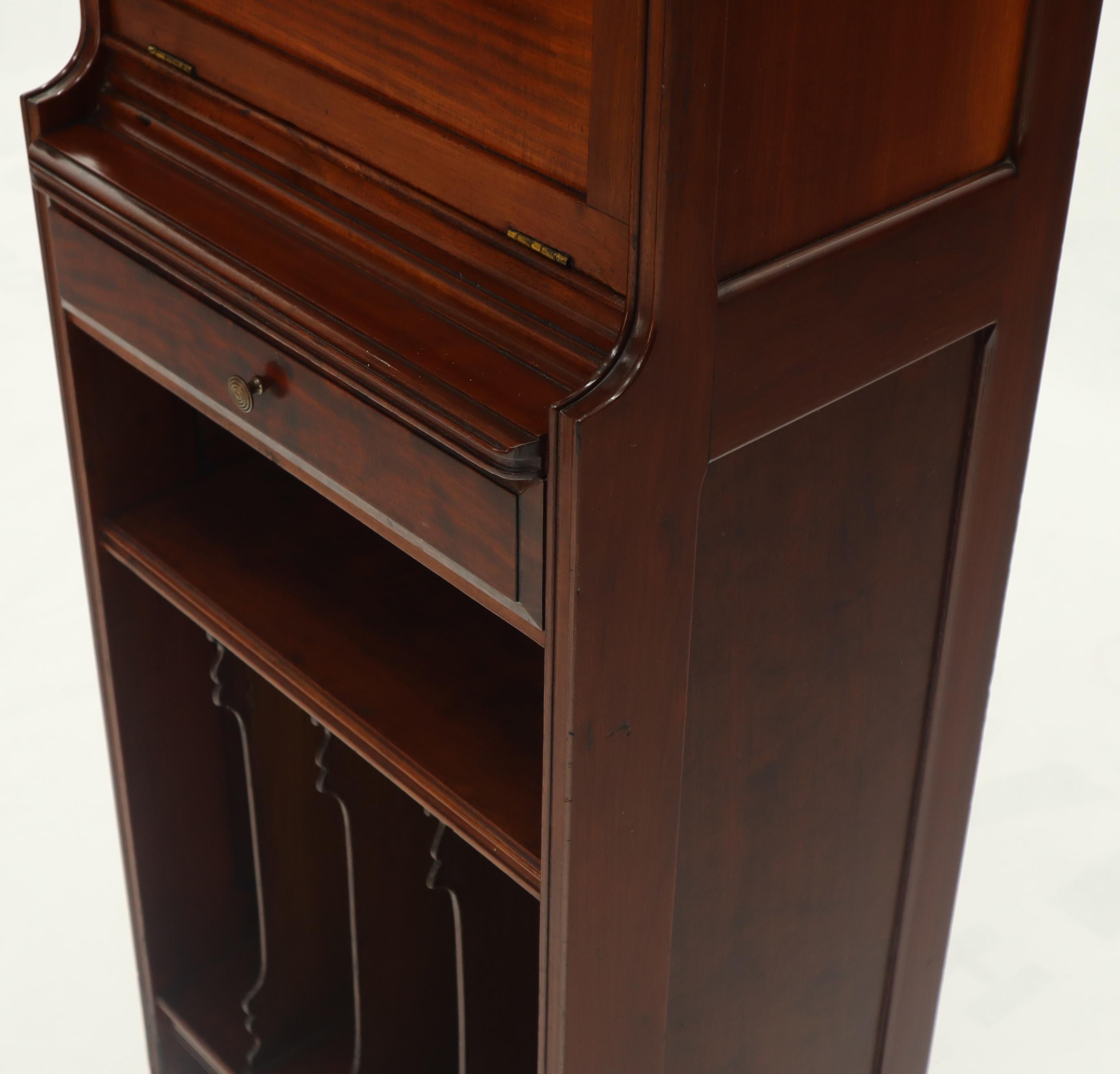 20th Century Mechanical Music Conductor Singer Stand Podium Storage Cabinet Solid Mahogany For Sale