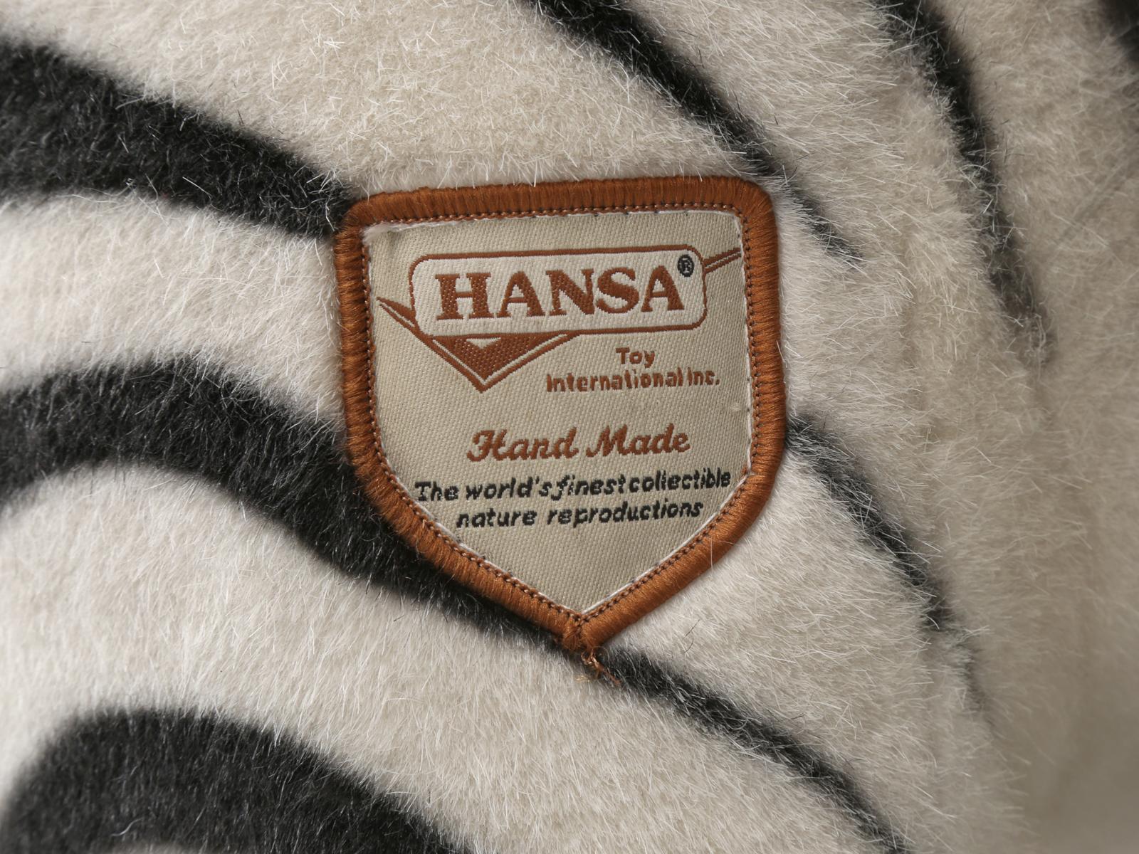 Mechanical or Animated Huge Stuffed Zebra, by Hansa and Four Feet High For Sale 3