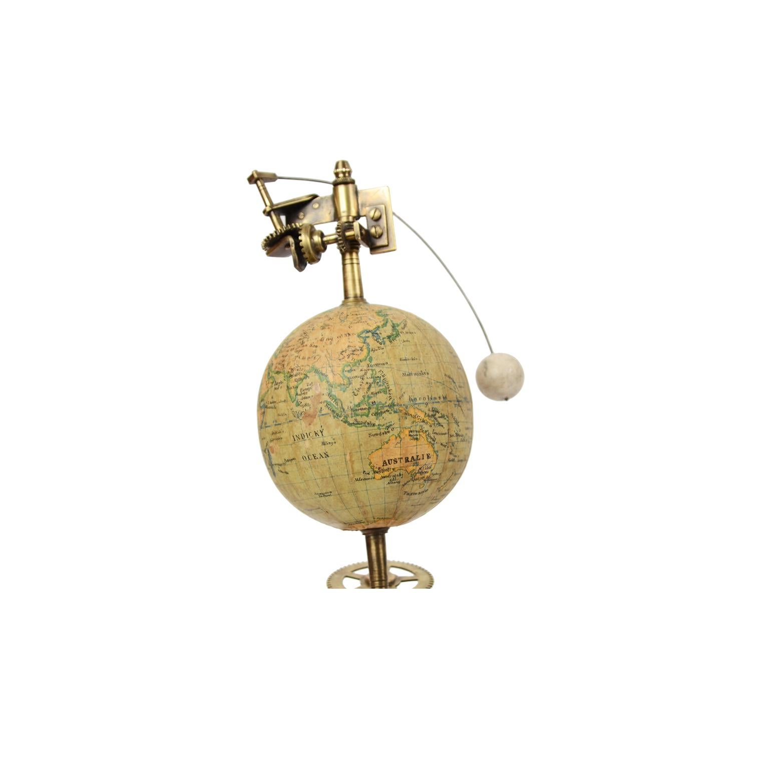 Czech Antique Rare Mechanical Orrery, Astronomical Instrument  by Jan Felkl Praga 1870