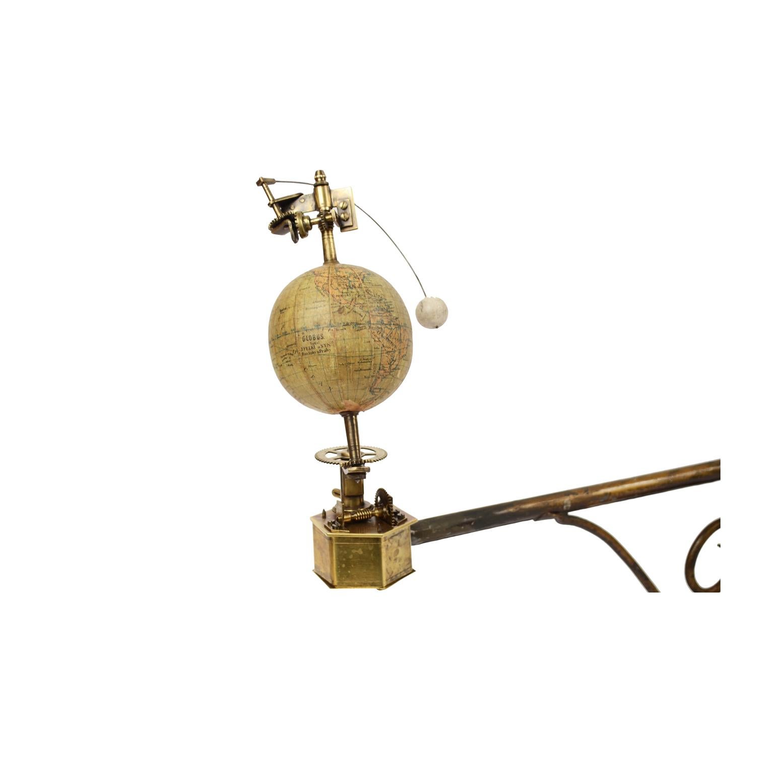 Antique Rare Mechanical Orrery, Astronomical Instrument  by Jan Felkl Praga 1870 In Good Condition In Milan, IT