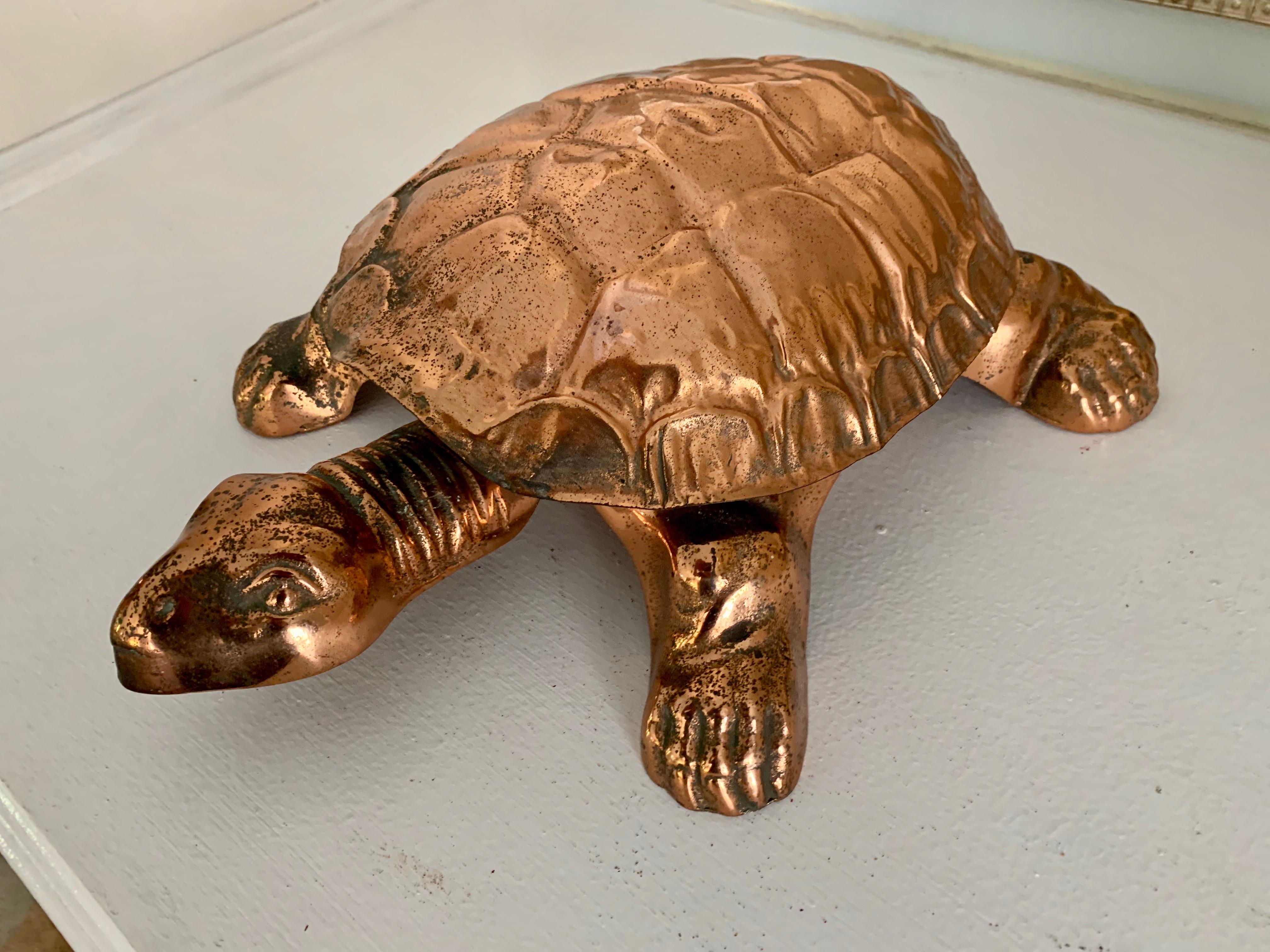 Cast Mechanical Turtle Pet Dish Spittoon