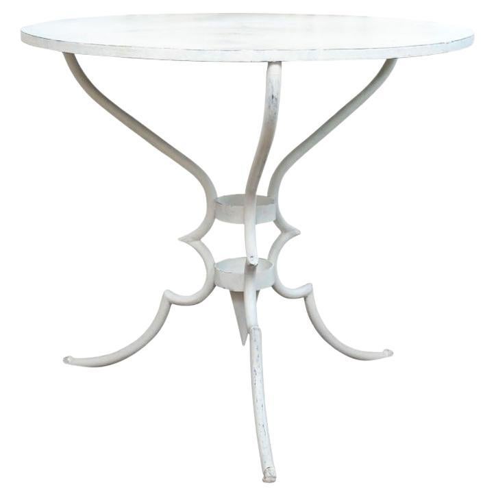 Mecox Garden Round Metal Occasional Table For Sale